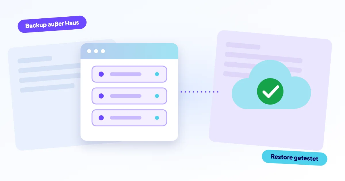 Backup-Kopien von Website-Daten an verschiedenen Speicherorten