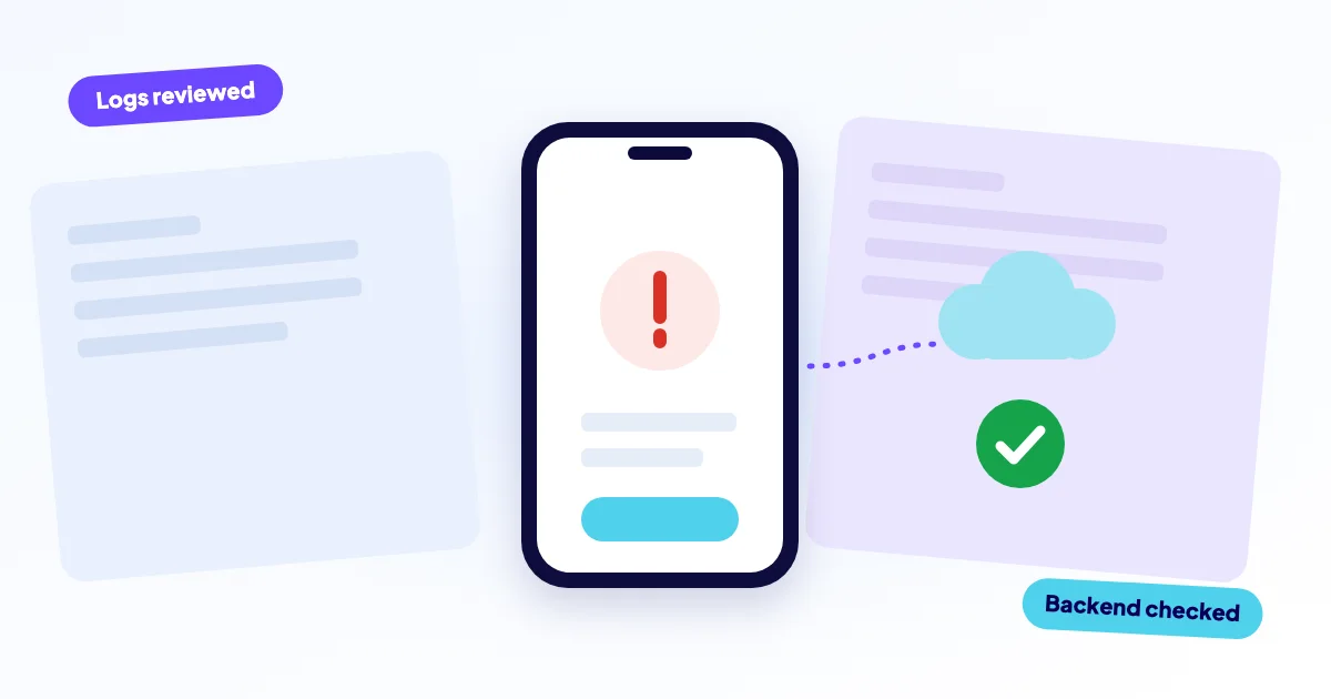 Smartphone showing an error connected to a cloud with a green tick
